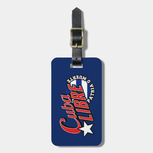 Cuba Libre Motto Bagagelabel (Voorkant verticaal)