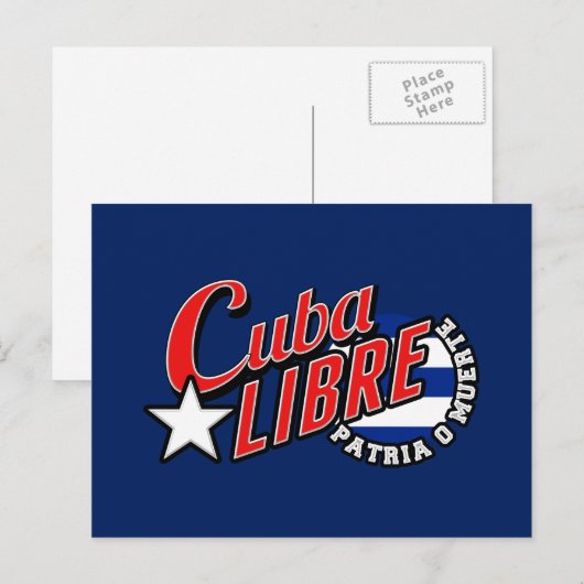 Cuba Libre Motto Briefkaart (Voorkant / Achterkant)
