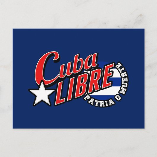 Cuba Libre Motto Briefkaart (Voorkant)