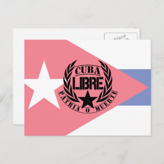Cuba Libre Motto Laurels Briefkaart (Voorkant / Achterkant)