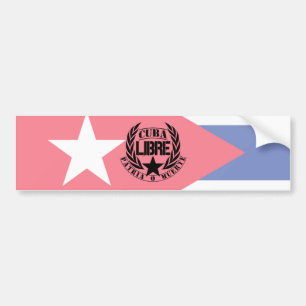Cuba Libre Motto Laurels Bumpersticker
