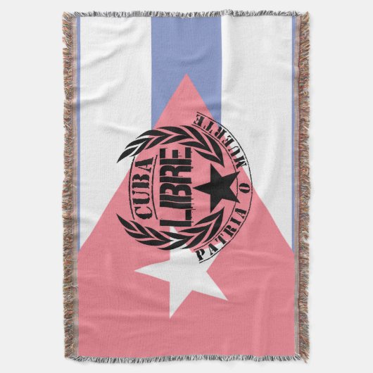 Cuba Libre Motto Laurels Deken (Voorkant Verticaal)