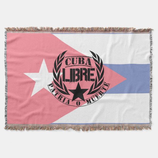Cuba Libre Motto Laurels Deken (Voorkant)