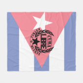 Cuba Libre Motto Laurels Fleece Deken (Voorkant (Horizontaal))