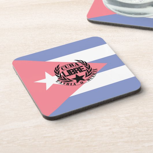 Cuba Libre Motto Laurels Onderzetter (Linkerzijde)