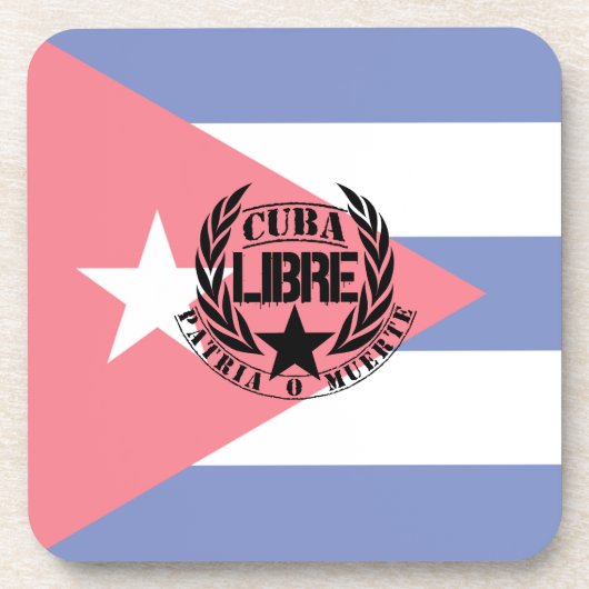 Cuba Libre Motto Laurels Onderzetter (Voorkant)
