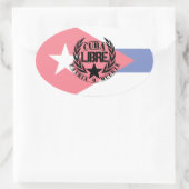Cuba Libre Motto Laurels Ovale Sticker (Tas)
