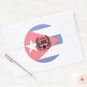 Cuba Libre Motto Laurels Ronde Sticker (Envelop)