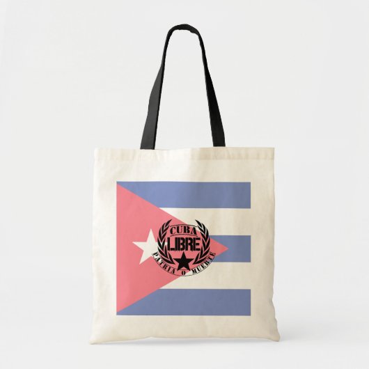 Cuba Libre Motto Lauwerieren Tote Bag (Voorkant)
