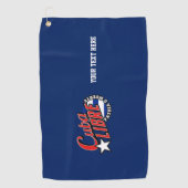 Cuba Libre Motto op een Golfhanddoek (Voorkant)