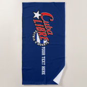Cuba Libre Motto op een Strandlaken (Voorkant)