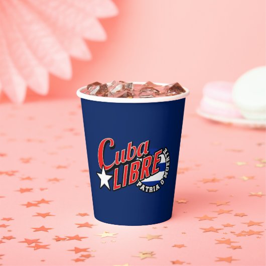 Cuba Libre Motto Papieren Bekers (Insitu)