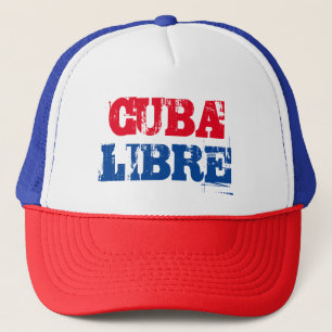 Cuba Libre SOS Cuba rood wit blauw Trucker Pet