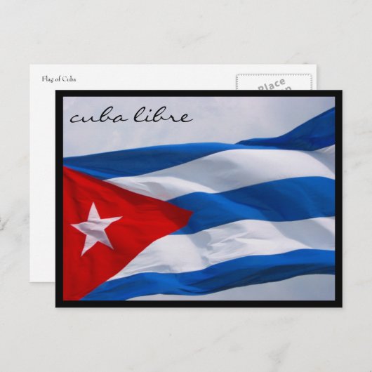 cuba libre vlag briefkaart (Voorkant / Achterkant)