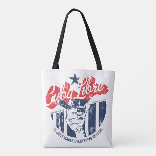 Cuba Libre White Tote Bag (Achterkant)