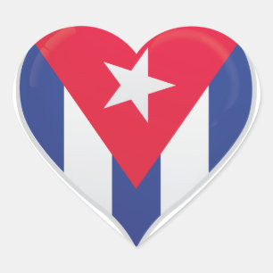 Cuba liefde vlag trots hart sticker