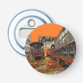 Cuba-locomotieven en flessenopener voor treinwagon button flesopener