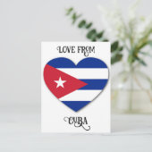Cuba Love Custom Text Briefkaart (Staand voorkant)