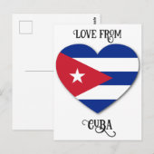 Cuba Love Custom Text Briefkaart (Voorkant / Achterkant)
