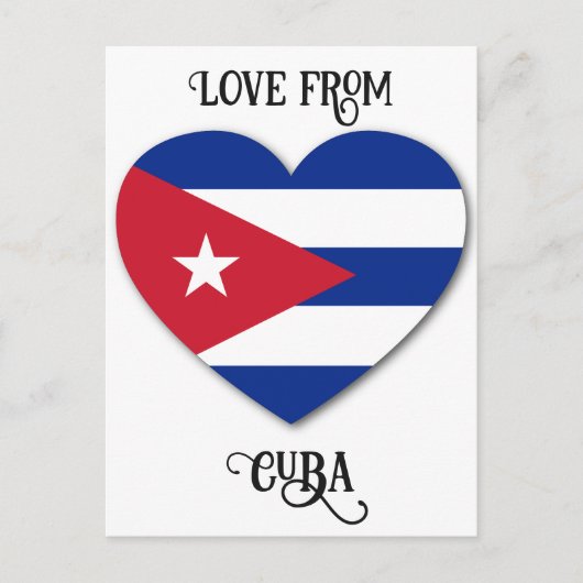 Cuba Love Custom Text Briefkaart (Voorkant)