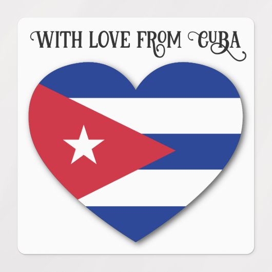 Cuba Love Custom Text Labels (Design 1)