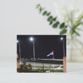 Cuba Malecon Night Zee Wall Foto Briefkaart (Staand voorkant)