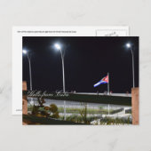 Cuba Malecon Night Zee Wall Foto Briefkaart (Voorkant / Achterkant)