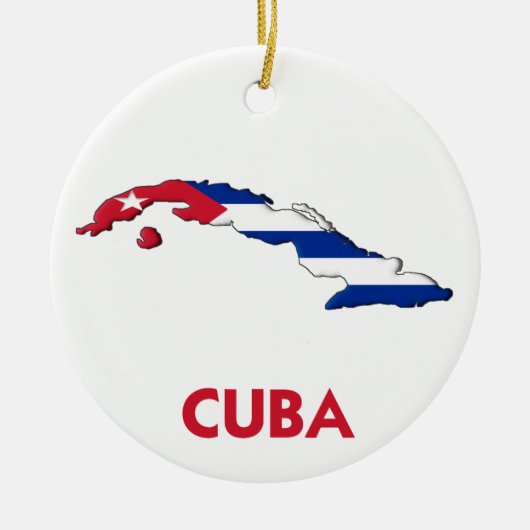 CUBA MAP KERAMISCH ORNAMENT (Voorkant)
