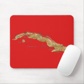 Cuba Map Mousepad Muismat (Met muis)