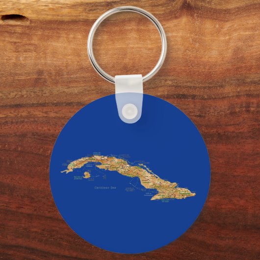 Cuba Map Sleutelhanger (Voorkant)
