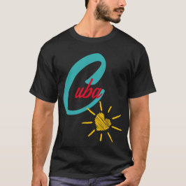 Cuba met zonneschijn hart t-shirt