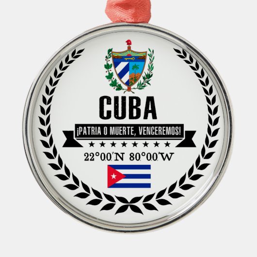 Cuba Metalen Ornament (Voorkant)