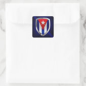 Cuba Mettalic Emblem Vierkante Sticker (Tas)