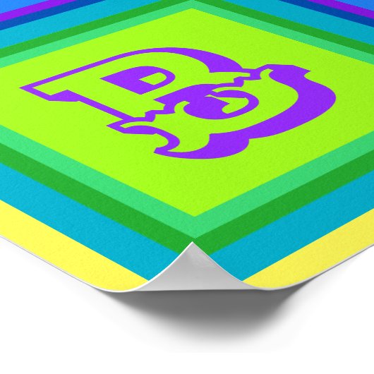 Cuba modern kleurrijk wall art Poster (Hoek)