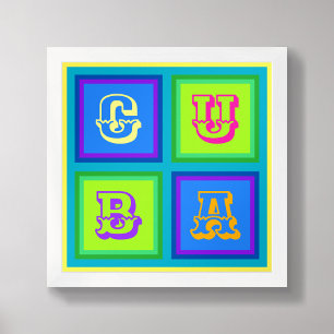 Cuba modern kleurrijk wall art Poster