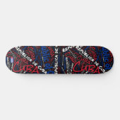 Cuba Nationaal Trots Wordcloud Skateboard (Horizontaal)