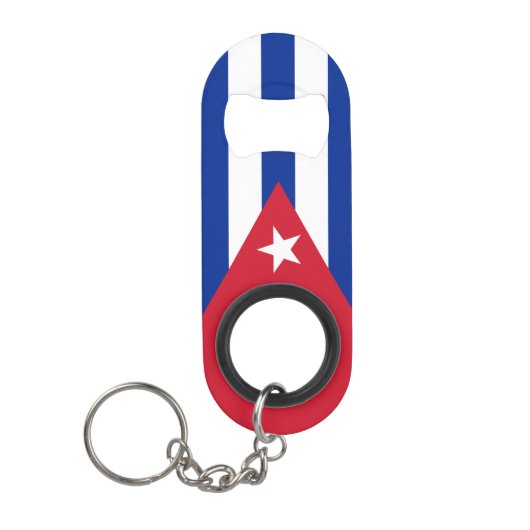 Cuba National Flag Patriotic Mini Flessenopener (Voorkant)