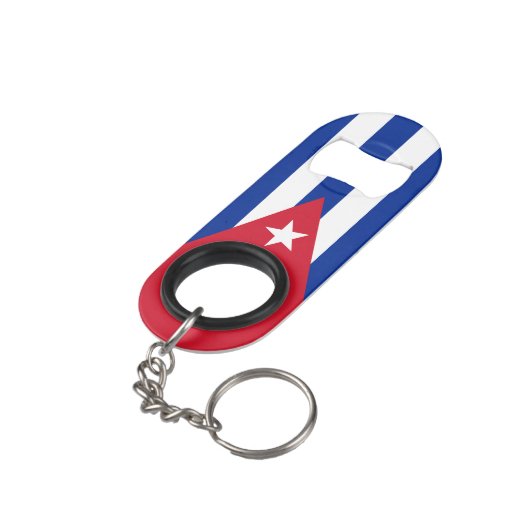 Cuba National Flag Patriotic Mini Flessenopener (Achterkant Gekanteld)