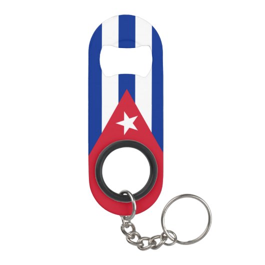 Cuba National Flag Patriotic Mini Flessenopener (Achterkant)