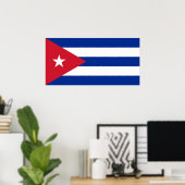 Cuba National World Flag Poster (Thuiskantoor)