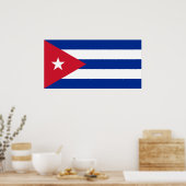 Cuba National World Flag Poster (Keuken)