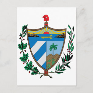 Cuba - Officieel wapenschild heraldry-symbool Briefkaart