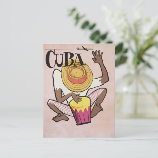 Cuba, oud reizen briefkaart (Staand voorkant)