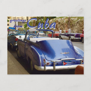 Cuba - oude converteerbare auto in Havana Briefkaart