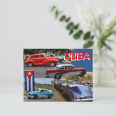 Cuba - oude klassieke auto's rond Havana Briefkaart (Staand voorkant)