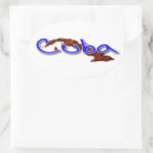 Cuba Ovale Sticker (Tas)
