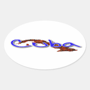 Cuba Ovale Sticker