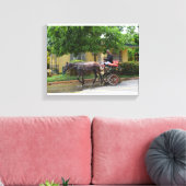Cuba Paard getrokken Winkelwagen Canvas Afdruk (Insitu (Woonkamer))