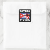 Cuba Patria Y Vida Cubano Nationale Vlag Vierkante Sticker (Tas)
