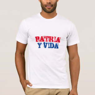 Cuba Patria y vida SOS Cuba rood blauw wit T-shirt